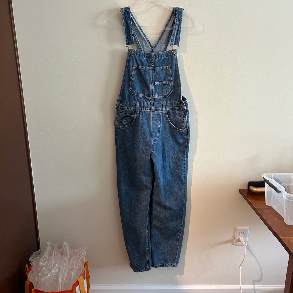 We The Free Overalls Blue XS Denim Tapered Leg Bib Jumpsuit Free People